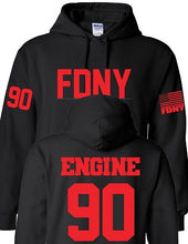 Load image into Gallery viewer, Fire Department Custom Football / Hockey  Jersey Style Hoodie