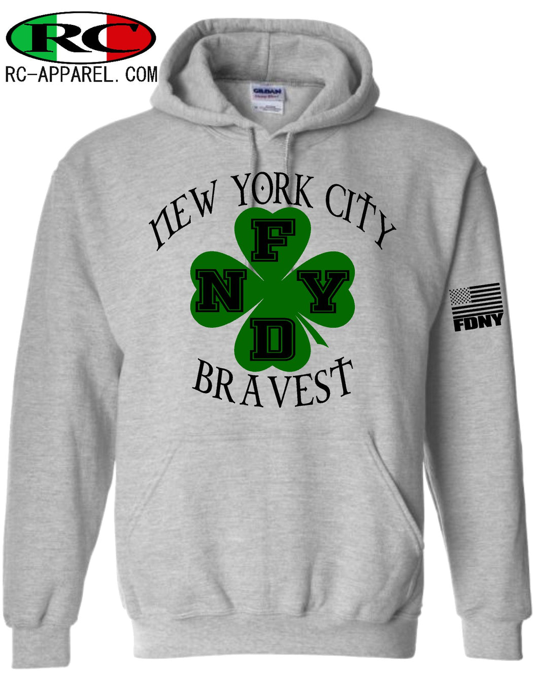 FDNY New York Bravest - St Patrick's Day Lucky Irish Hoodie