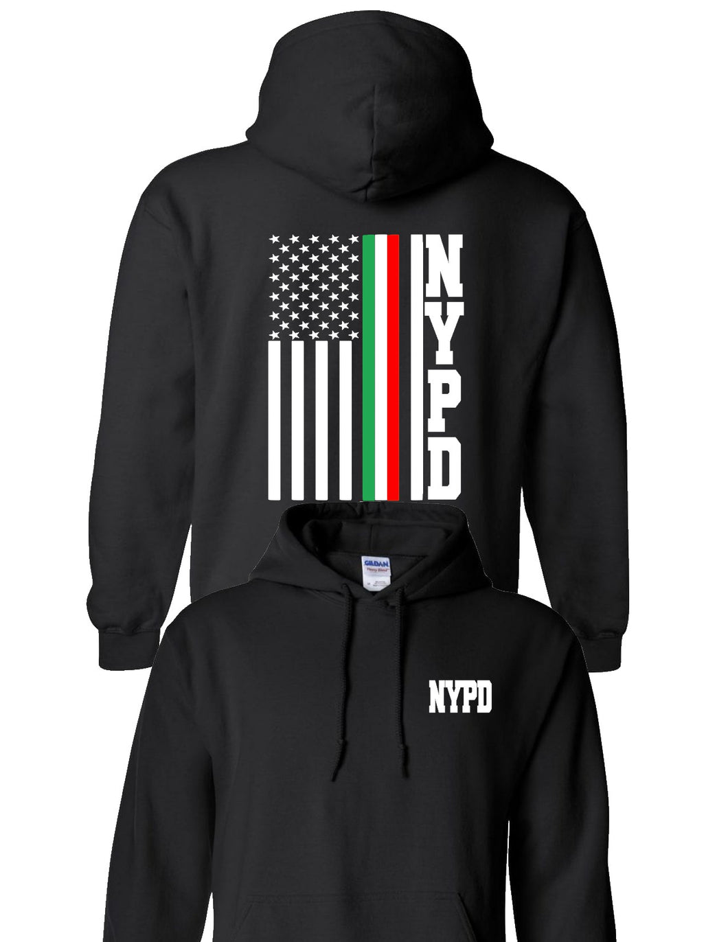 NYPD // Italian / American Flag Hoodie