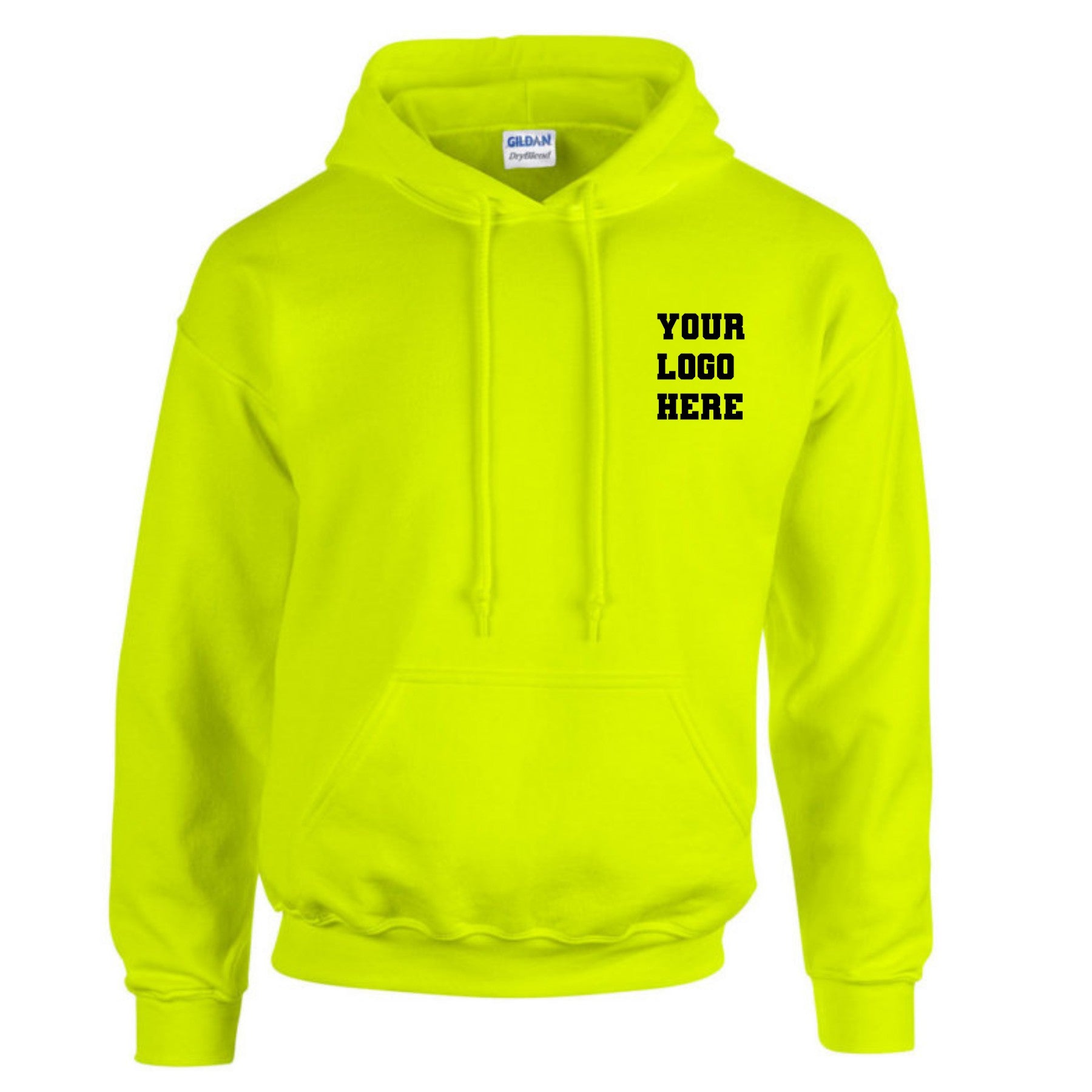 Custom High Visibility Safety Hoodie Personalized Text or Logo Company Business Organization Event Landscaping Contractor School