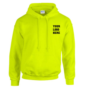 Custom High Visibility Safety Hoodie Personalized Text or Logo Company, Business, Organization, Event, Landscaping, Contractor, School