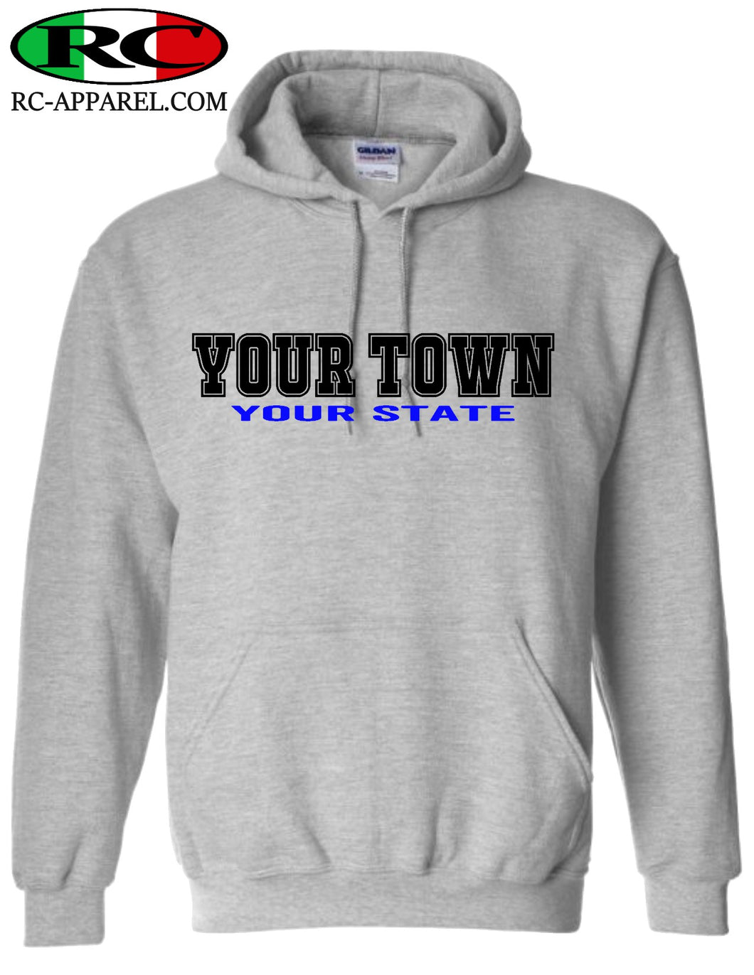 Custom Town / City and State Hoodie
