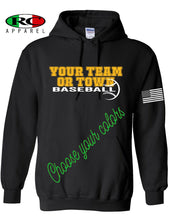 Load image into Gallery viewer, Customized Team or Town Baseball Hoodie