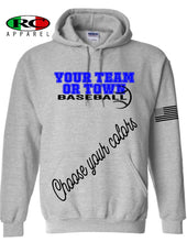 Load image into Gallery viewer, Customized Team or Town Baseball Hoodie