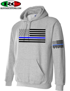 Thin blue line zip 2025 up hoodie